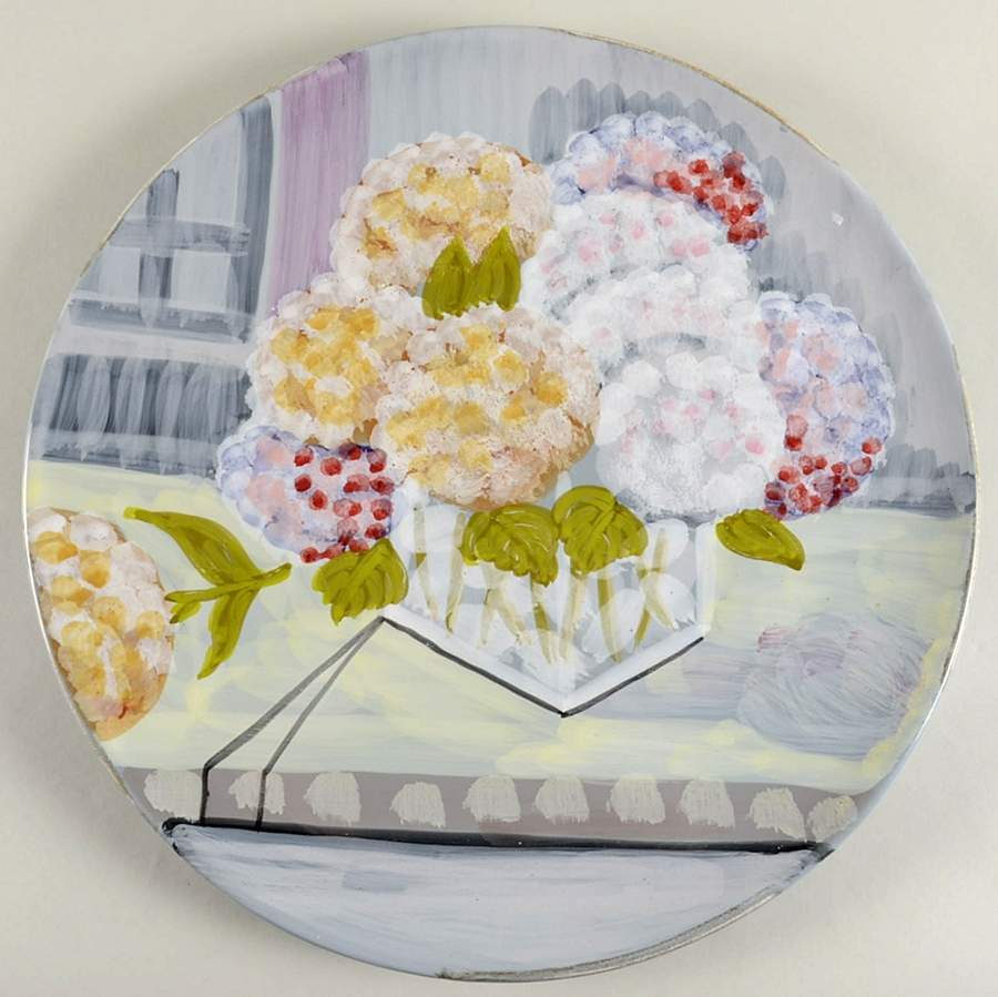 Hydrangea Plate Wall by Vietri (Italy)-1