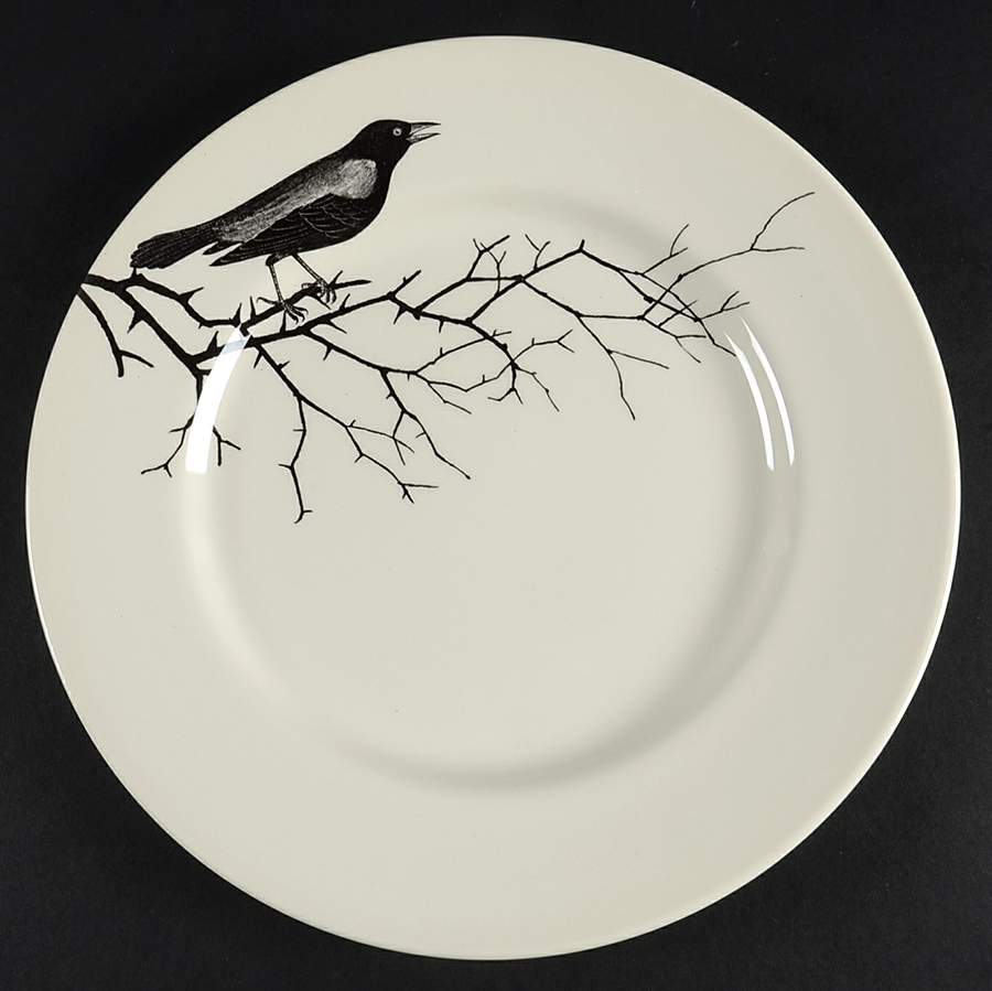 Crow Dinner Plate by Victorian English Pottery-Royal Stafford-1