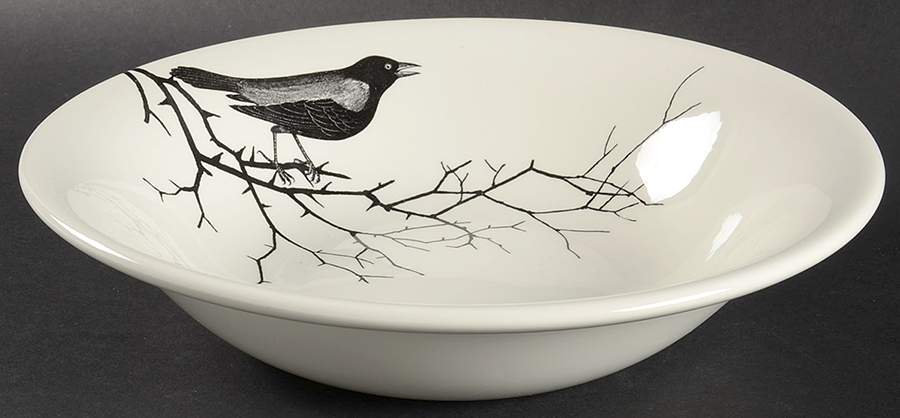 Crow 10" Round Serving Bowl by Victorian English Pottery-Royal Stafford-1