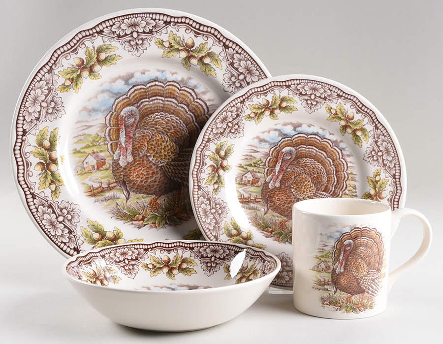Homeland Turkey 4 Piece Place Setting by Victorian English Pottery-Royal Stafford-1