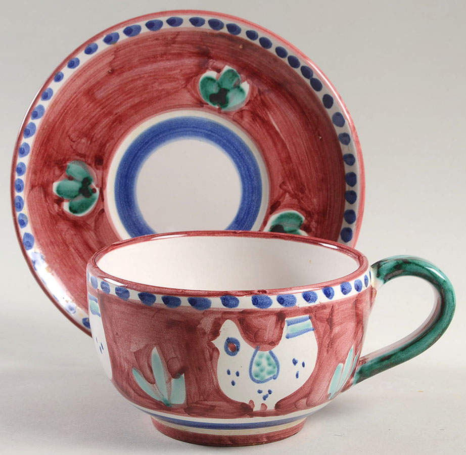 V1Y4 Flat Cup & Saucer Set by Vietritaly Srl-1