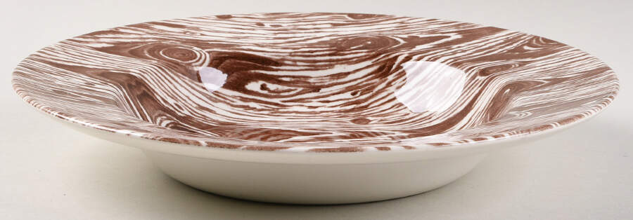 Faux Bois Large Rim Soup Bowl by Ross Sveback-1