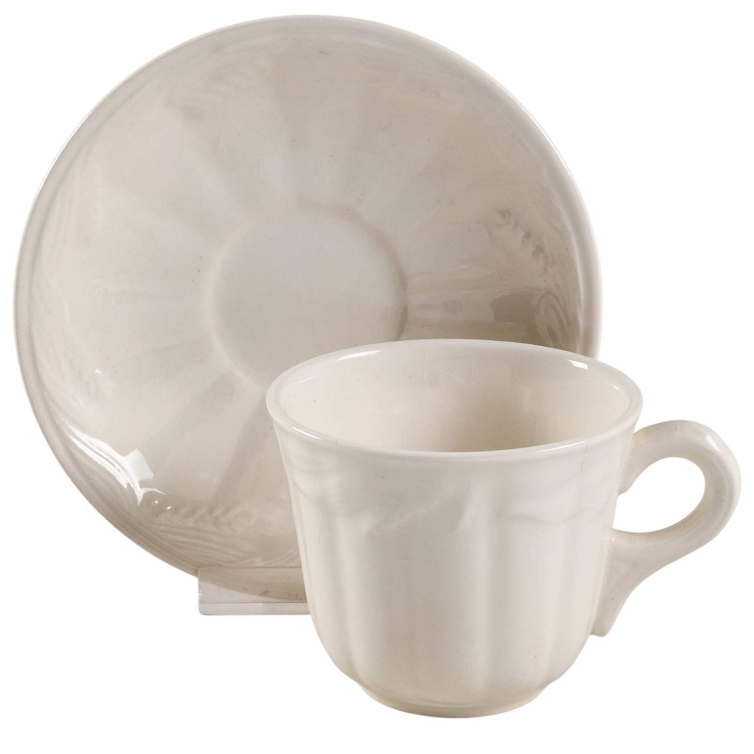 Wheat Flat Demitasse Cup & Saucer Set by Arthur J Wilkinson-1