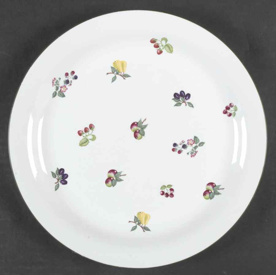 Summer Fruit (Green Trim) Dinner Plate by Wade (England)-1