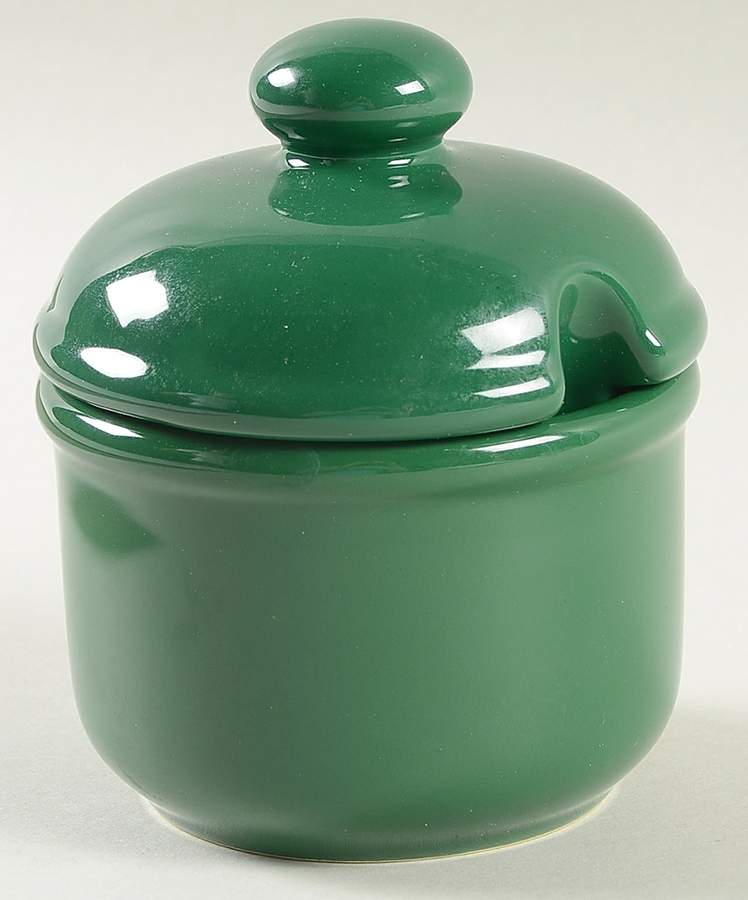 Solid Colours Hunter Green Sugar Bowl & Lid by Waechtersbach-1