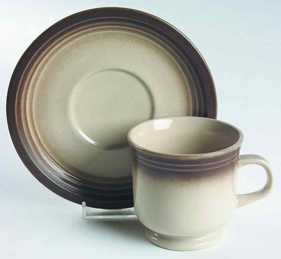 Autumn Haze Footed Cup & Saucer Set by Wallace Heritage (Japan)-1