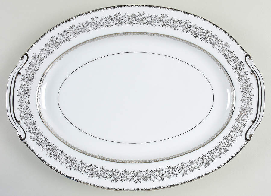 2476 14" Oval Serving Platter by Wako-1