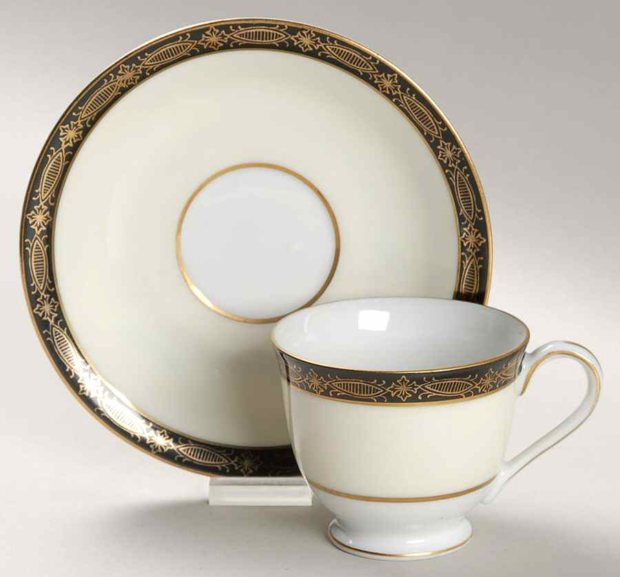 Tiffany Footed Demitasse Cup & Saucer Set by Wako-1