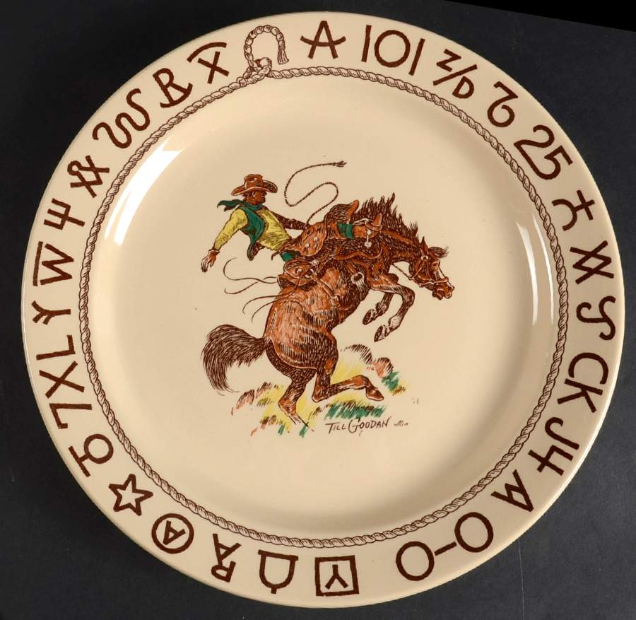 Rodeo Dinner Plate by Wallace (American)-1