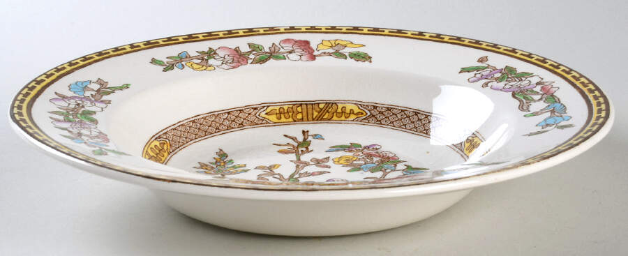 Indian Tree Large Rim Soup Bowl by Washington Pottery-1