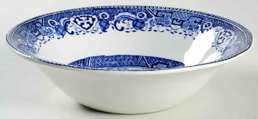 Old Willow Blue (No Trim) Coupe Cereal Bowl by Washington Pottery-1