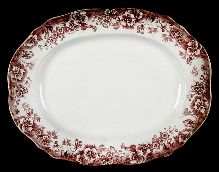 Pansy 14" Oval Serving Platter by JH Weatherby-1
