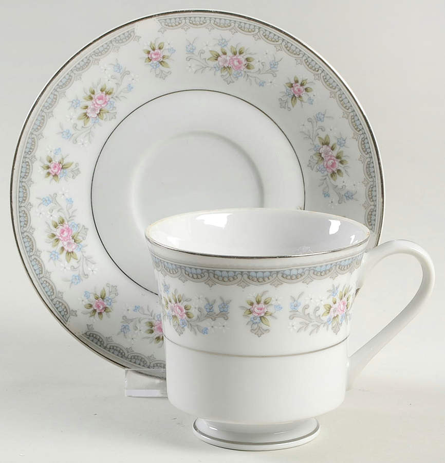 Rhoda Footed Cup & Saucer Set by Wellin-1