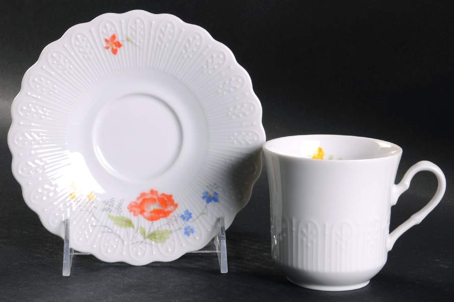 Versailles Flat Cup & Saucer Set by Wellin-1