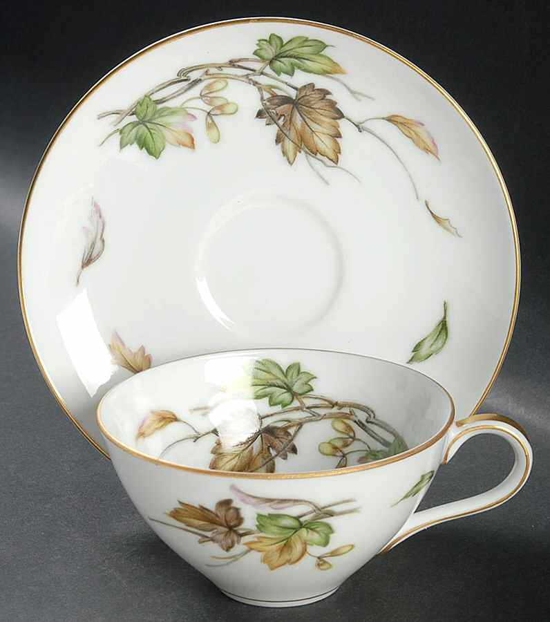 Autumn Flat Cup & Saucer Set by Wentworth-1