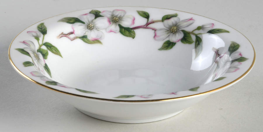 Dogwood Rim Fruit/Dessert (Sauce) Bowl by Wentworth-1