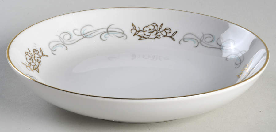 Golden Scroll Coupe Soup Bowl by Wentworth-1