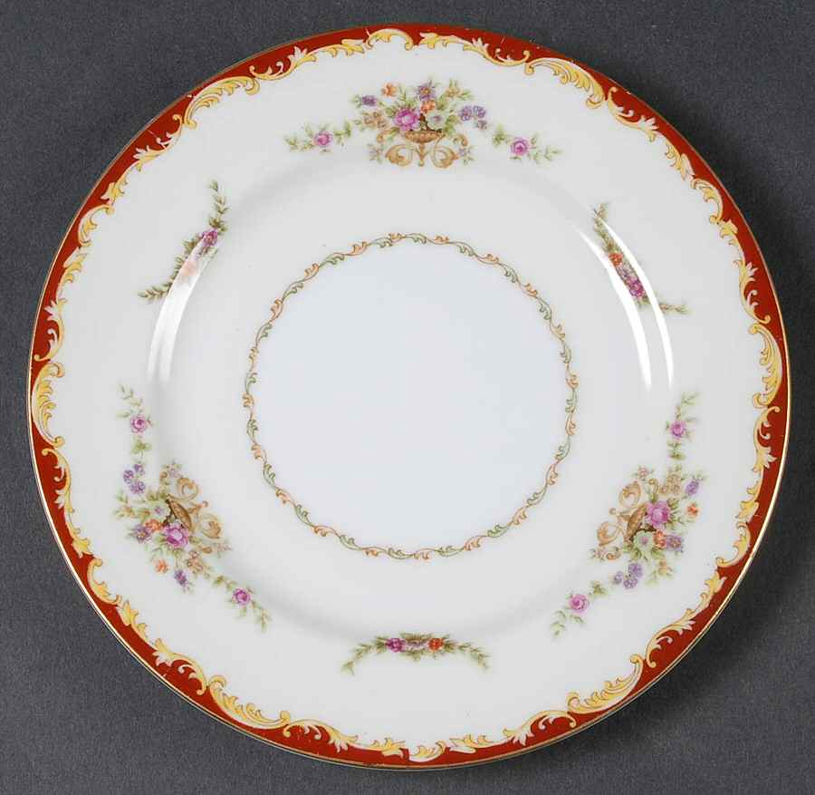 Regency Red Bread & Butter Plate by Wentworth-1