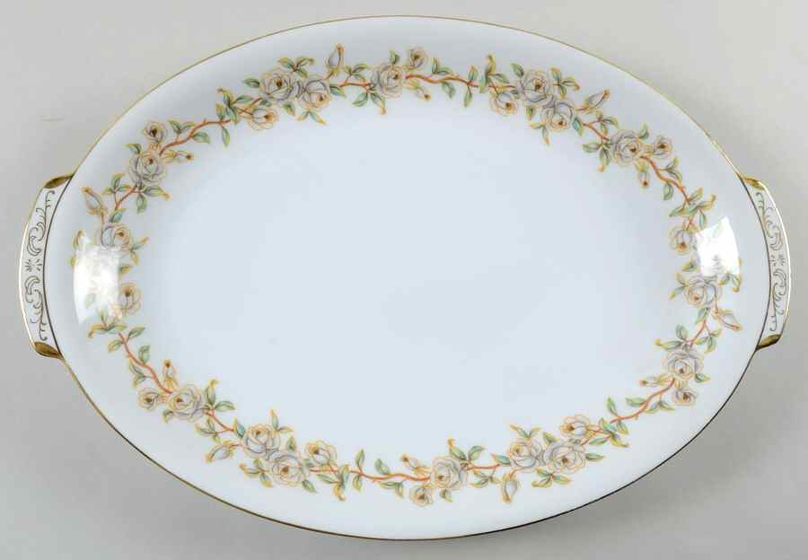 Tea Rose 15" Oval Serving Platter by Wentworth-1