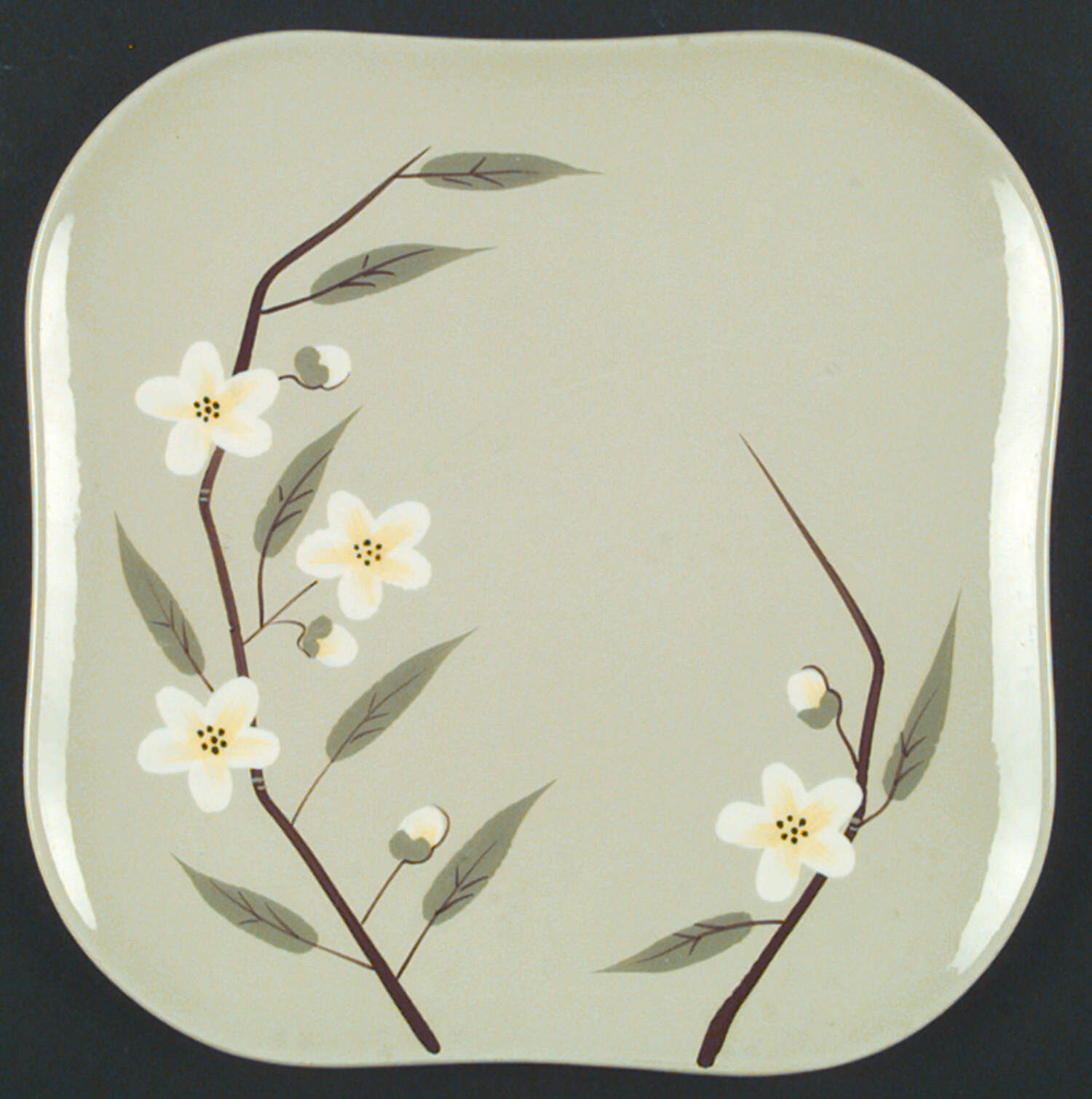 Blossom Celadon Dinner Plate by Weil Ware-1