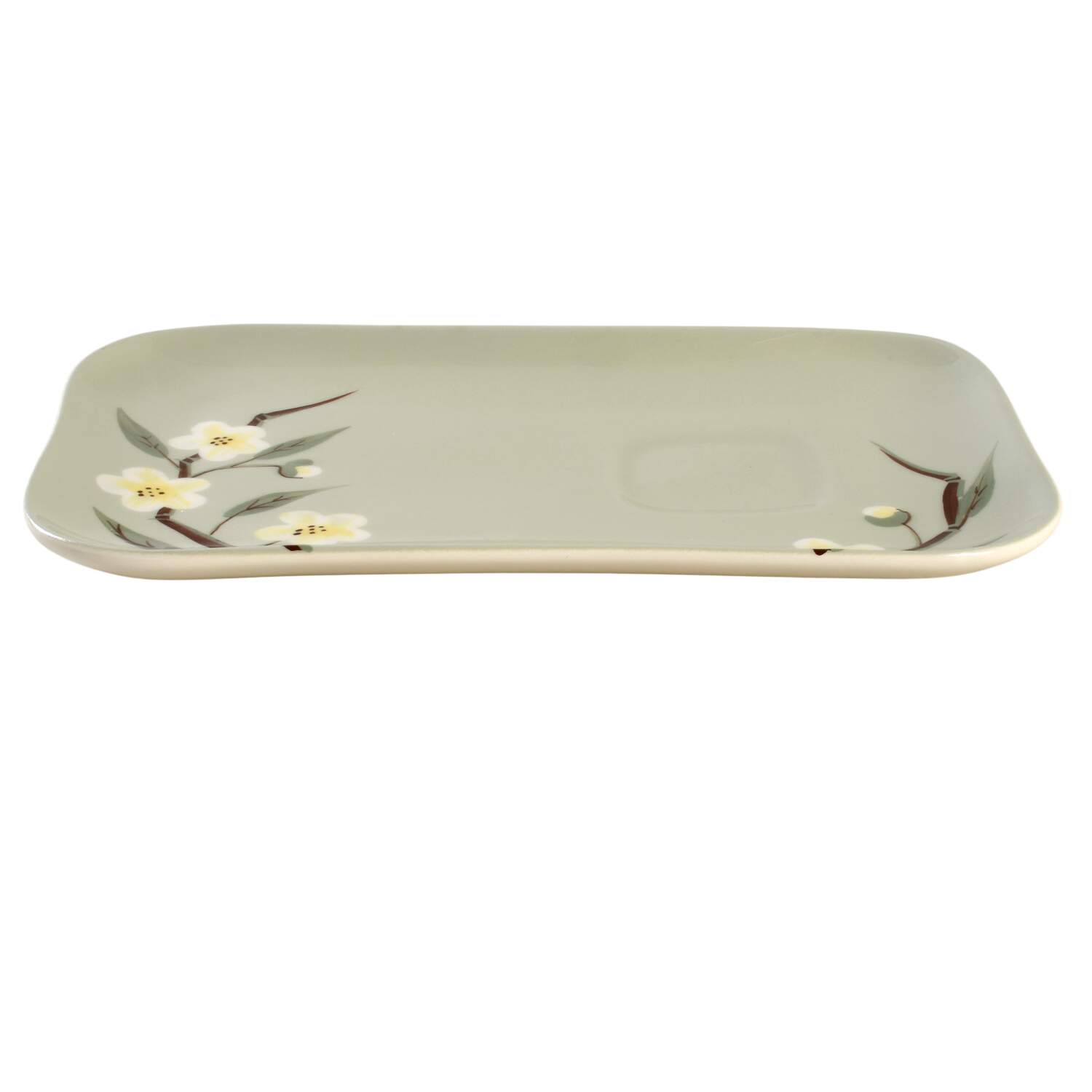 Blossom Celadon Snack Plate by Weil Ware-1