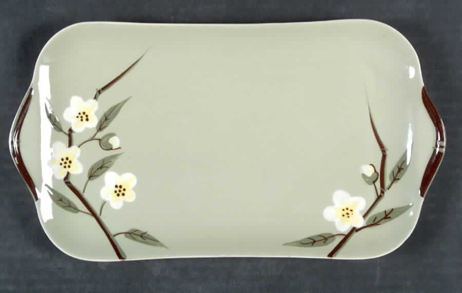Blossom Celadon Large Sandwich Tray by Weil Ware-1