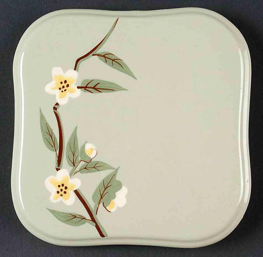 Blossom Celadon Trivet by Weil Ware-1