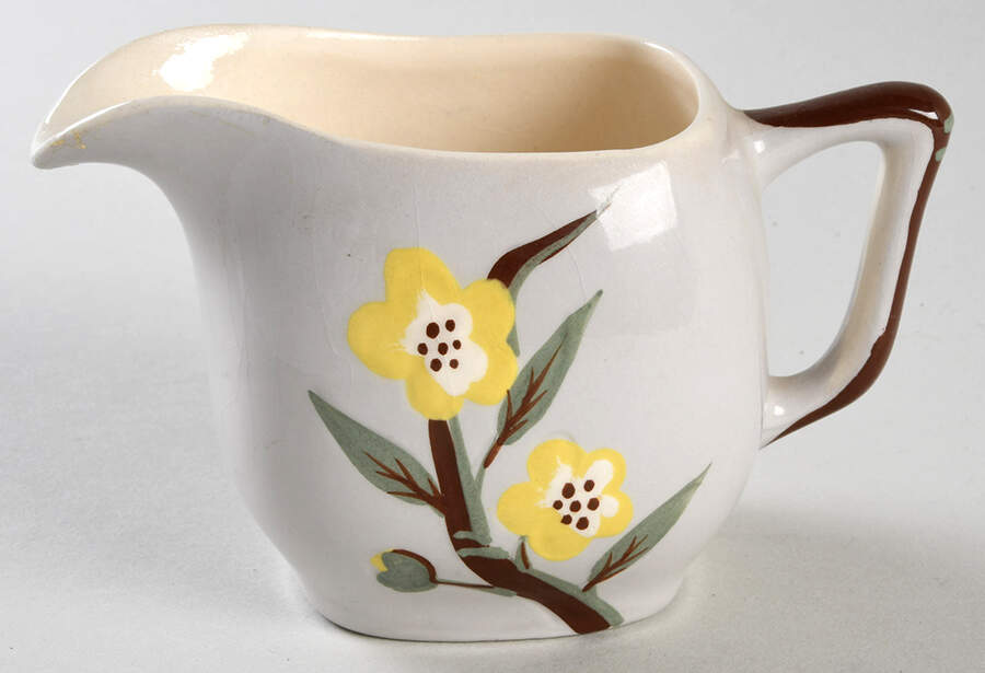 Blossom Gray Creamer by Weil Ware-1