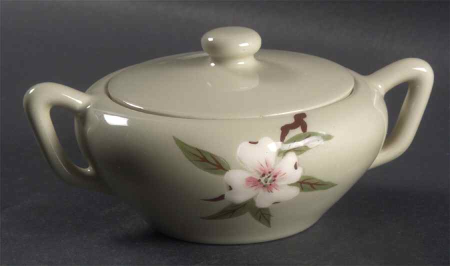Brentwood Celadon Sugar Bowl & Lid by Weil Ware-1