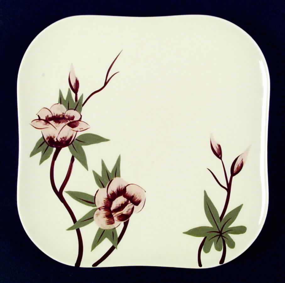 Rose Yellow Dinner Plate by Weil Ware-1