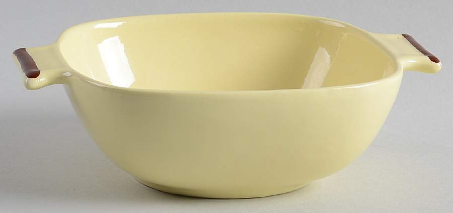 Rose Yellow Lugged Cereal Bowl by Weil Ware-1