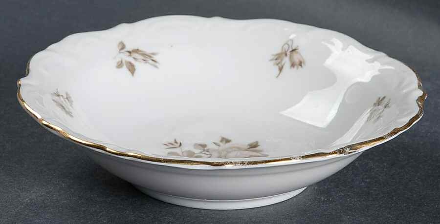 Dawn Rose (Gold Trim) Fruit/Dessert (Sauce) Bowl by Winterling - Bavaria-1