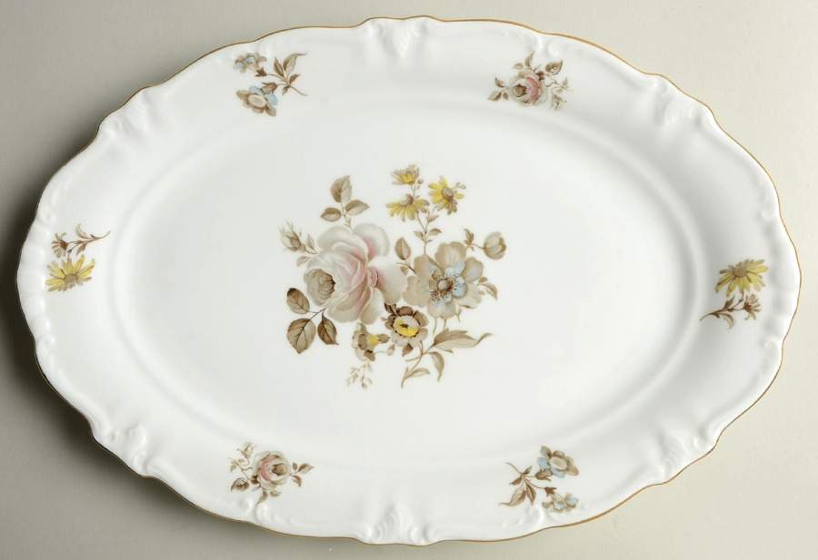 Empress (Gold Trim) 13" Oval Serving Platter by Winterling - Bavaria-1