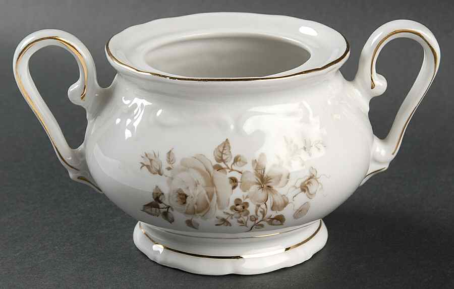 Grand Rose Sugar Bowl No Lid by Winterling - Bavaria-1