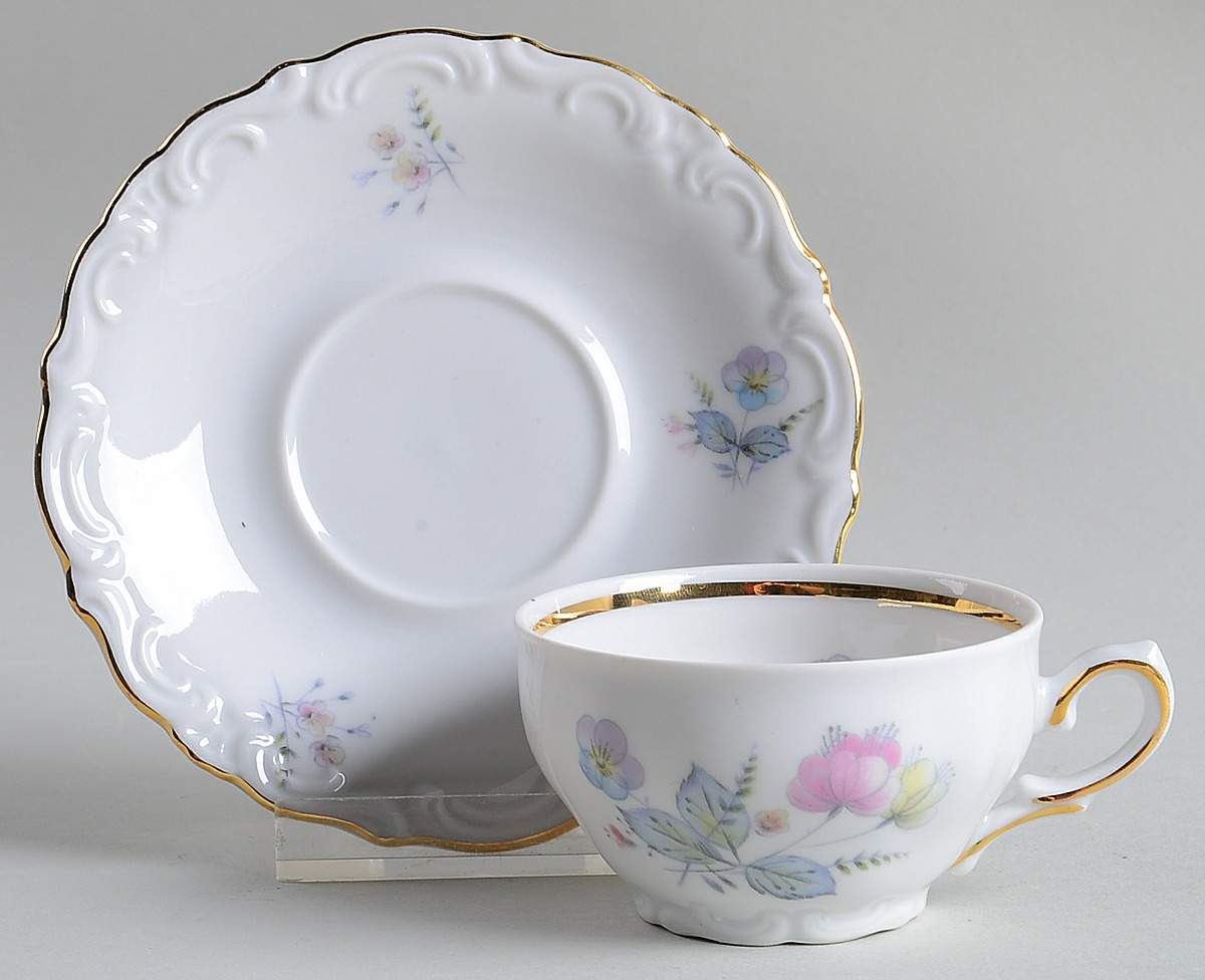 WIG86 Flat Demitasse Cup & Saucer Set by Winterling - Bavaria-1