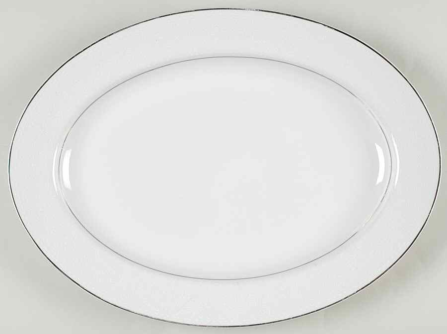 Bridal Lace 14" Oval Serving Platter by Wilshire House-1