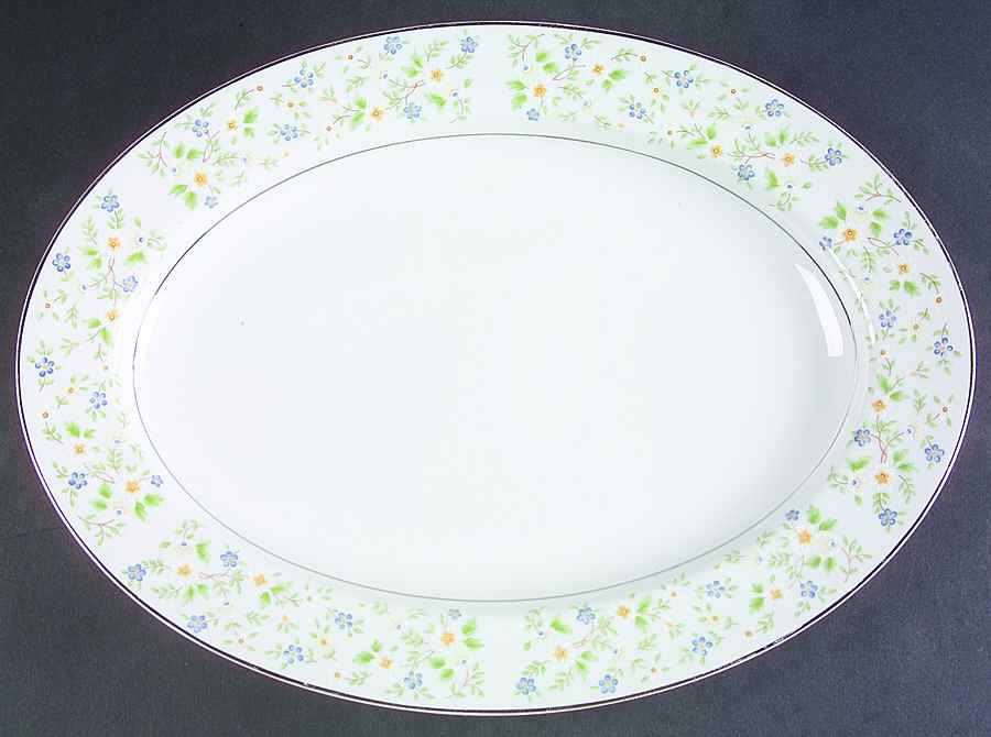 Country Gardens 14" Oval Serving Platter by Wilshire House-1
