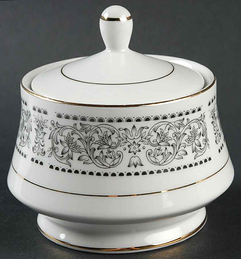 Spanish Scroll Sugar Bowl & Lid by Wilshire House-1