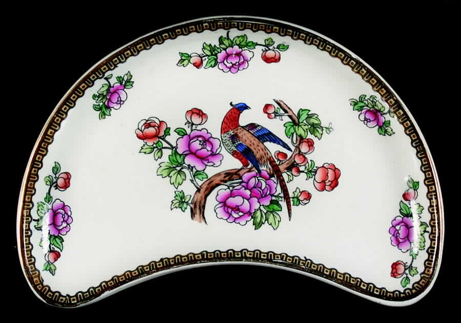 Pheasant (Smooth) Crescent Salad Plate by F Winkle-1
