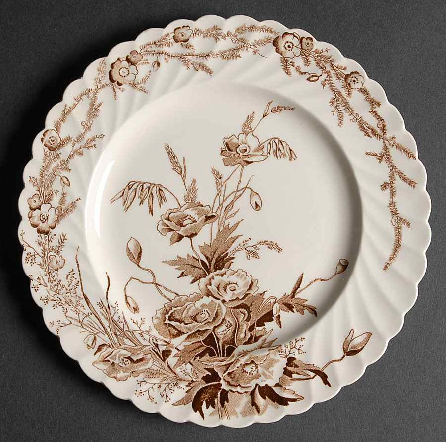 Harvest Brown Salad Plate by Arthur J Wilkinson-1