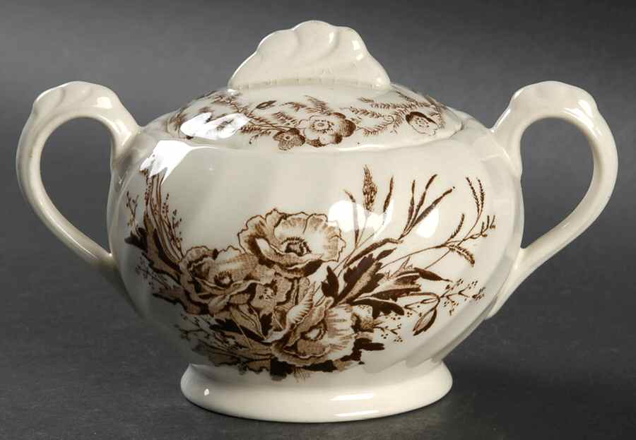 Harvest Brown Sugar Bowl & Lid by Arthur J Wilkinson-1