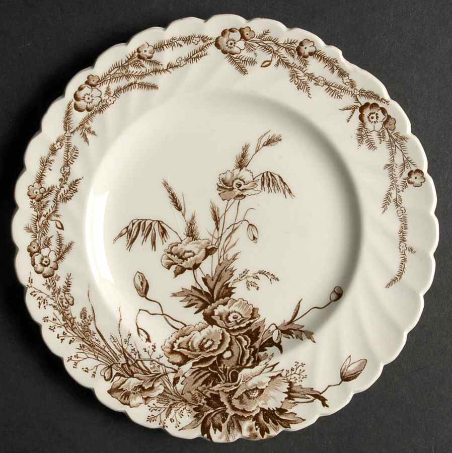 Harvest Brown Bread & Butter Plate by Arthur J Wilkinson-1