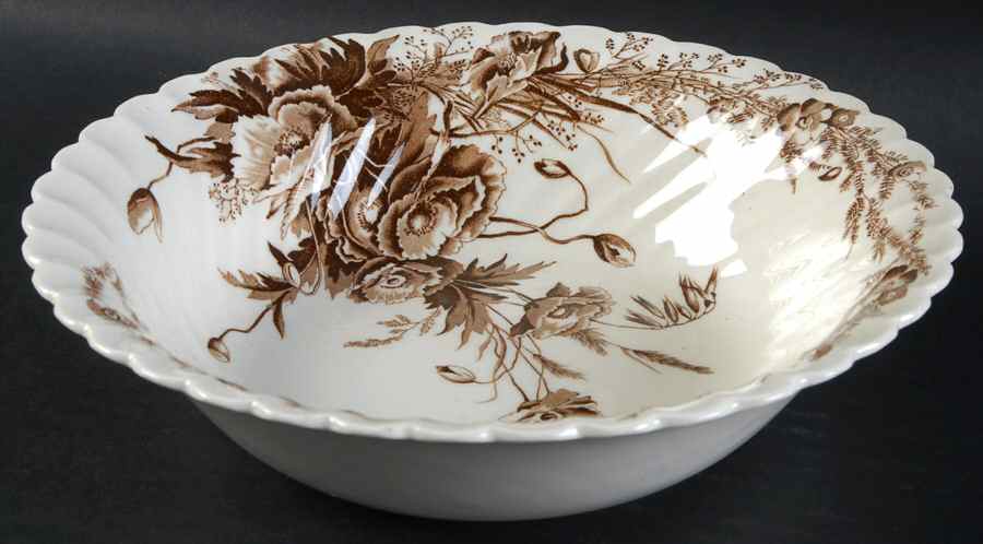 Harvest Brown 7" Round Vegetable Bowl by Arthur J Wilkinson-1