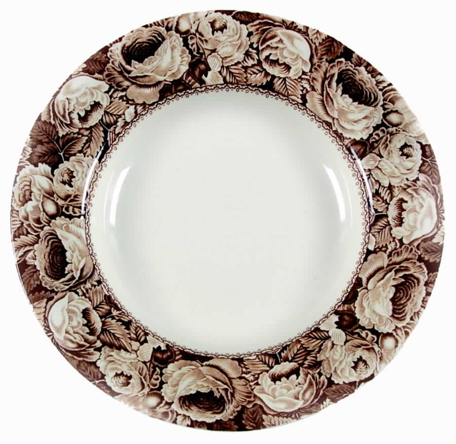 June Brown Rim Soup Bowl by Arthur J Wilkinson-1