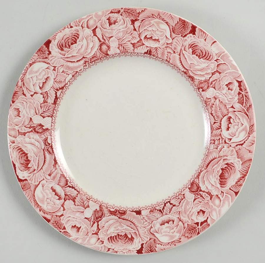 June Pink Bread & Butter Plate by Arthur J Wilkinson-1