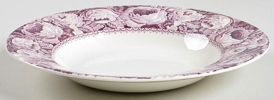 June Plum Rim Soup Bowl by Arthur J Wilkinson-1