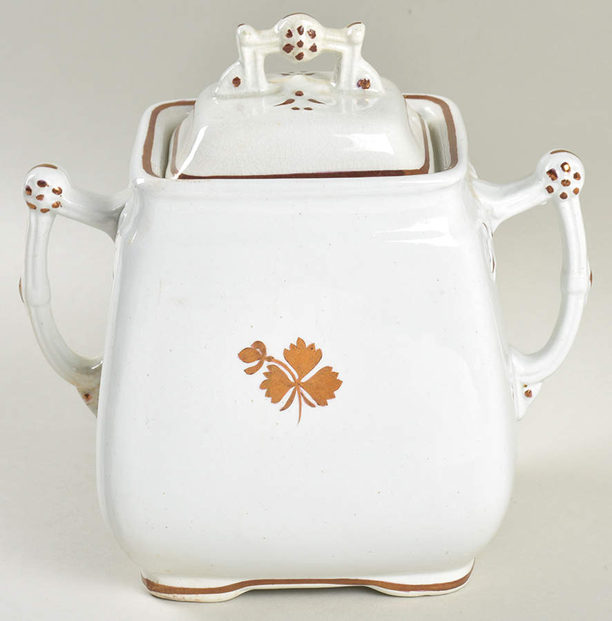 Tea Leaf Oversize Sugar Bowl & Lid by Arthur J Wilkinson-1