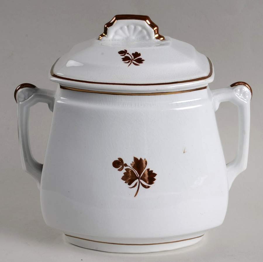 Tea Leaf Sugar Bowl & Lid by Arthur J Wilkinson-1
