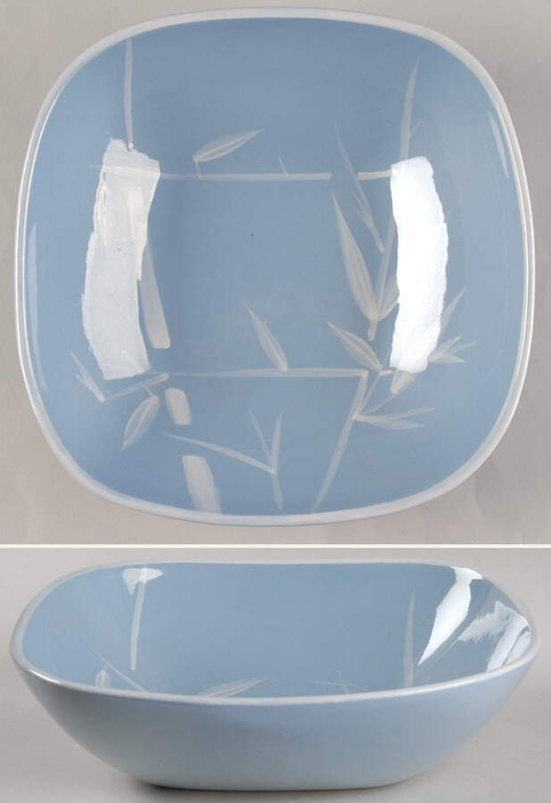 Blue Pacific 9" Square Vegetable Bowl by Winfield-1