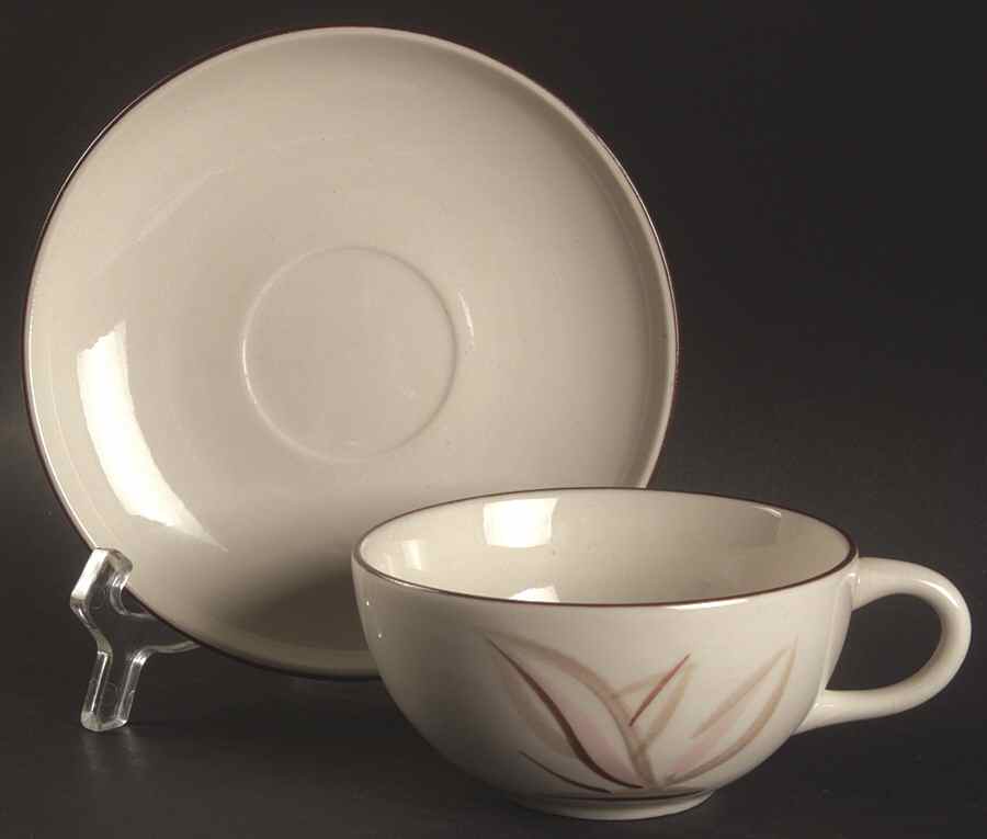 Dragon Flower Flat Cup & Saucer Set by Winfield-1